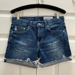 AG Adriano Goldschmied Becke Relaxed Slim Short 11 Years Wash Denim Shorts 24 0